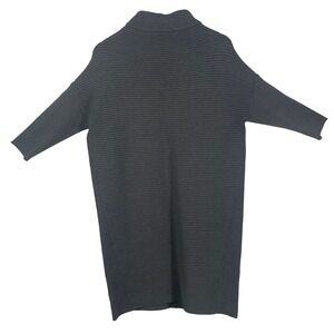 Per Se by Carlisle Gray Ribbed Knit Turtleneck Dress S Silk Blend Sweater‎ Dress